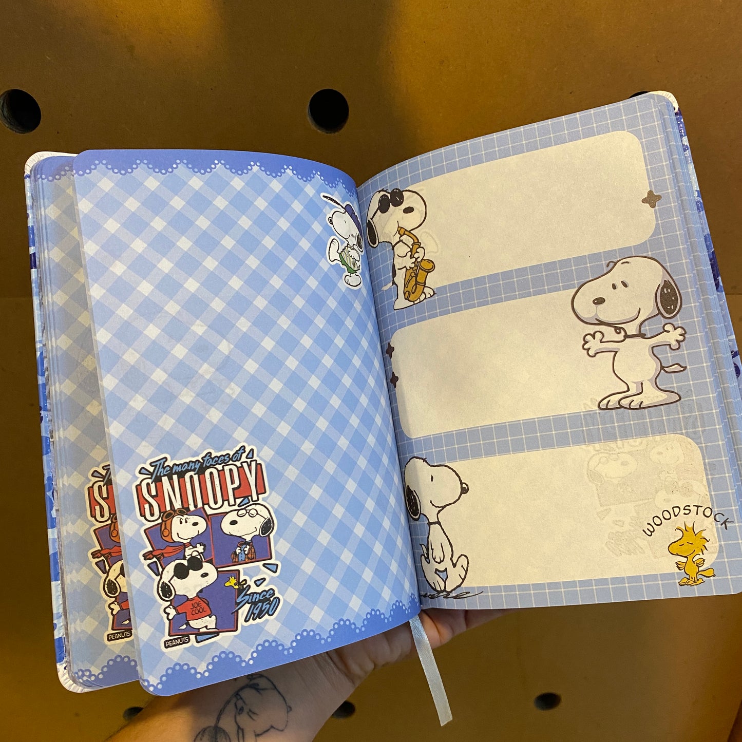 Libreta Acolchada Snoopy azul