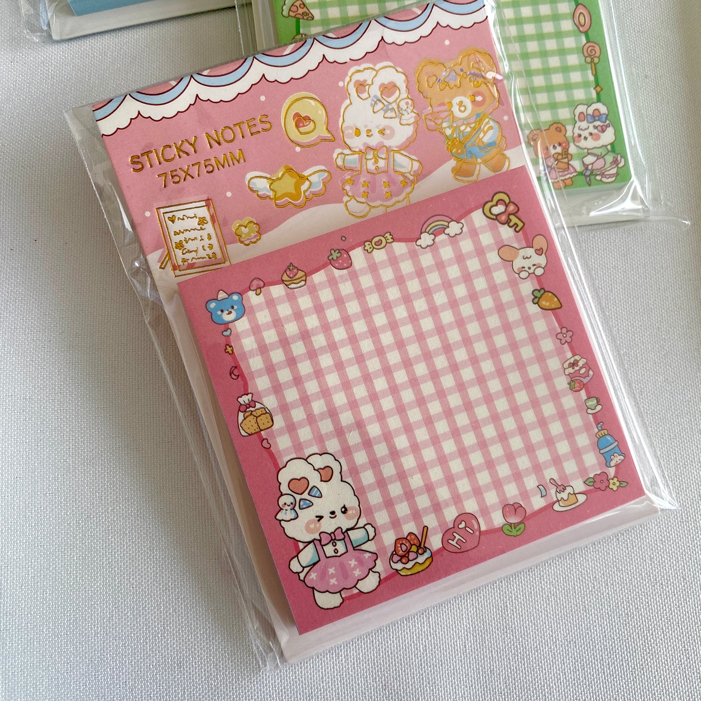 Sticky note - conejo rosado