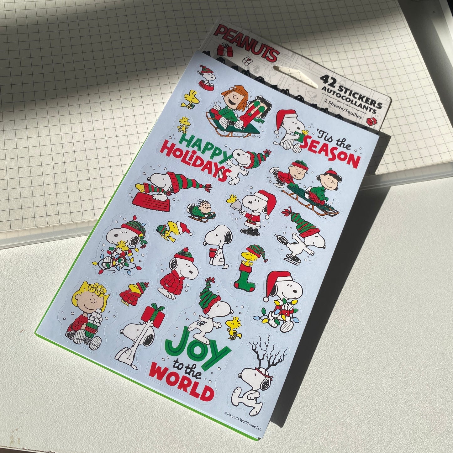Stickers Snoopy navideños