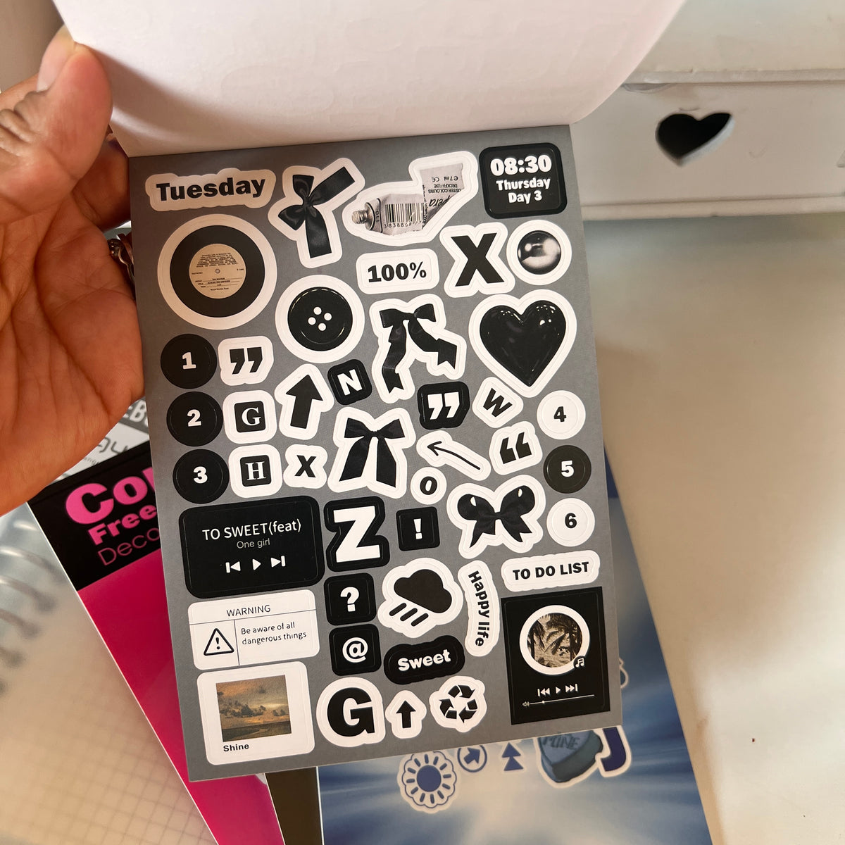 Sticker book collage