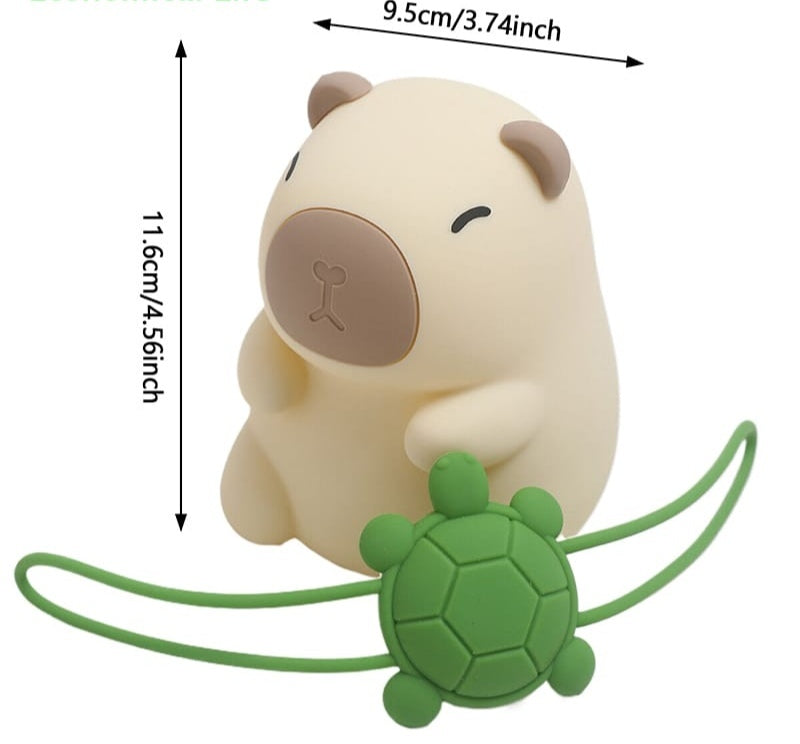 Lámpara Capibara con mochila de tortuga