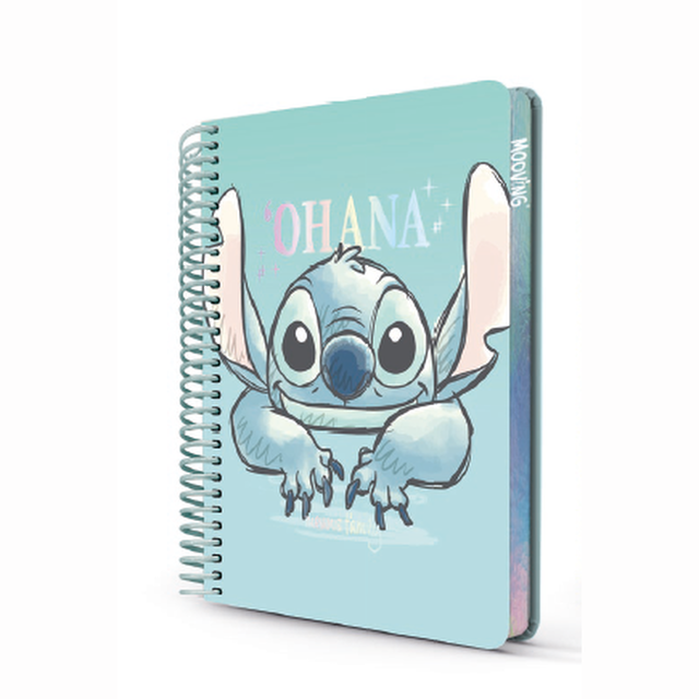 Libreta espiral A5 Stitch celeste