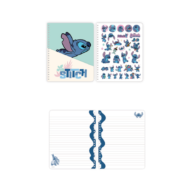 Libreta espiral A5 Stitch celeste