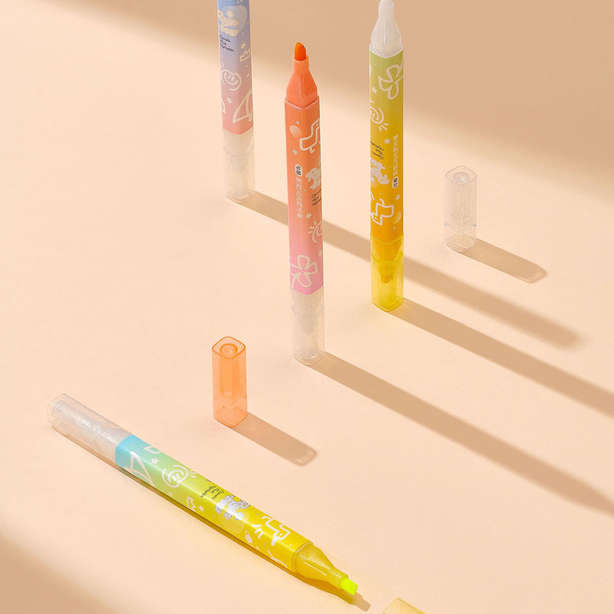 Resaltador borrable glitter