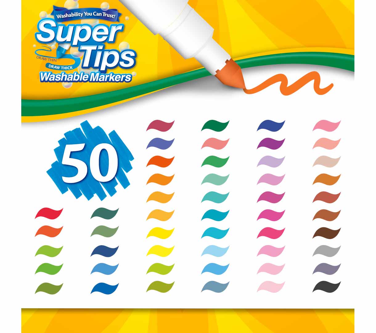 Crayola Supertips 50pcs