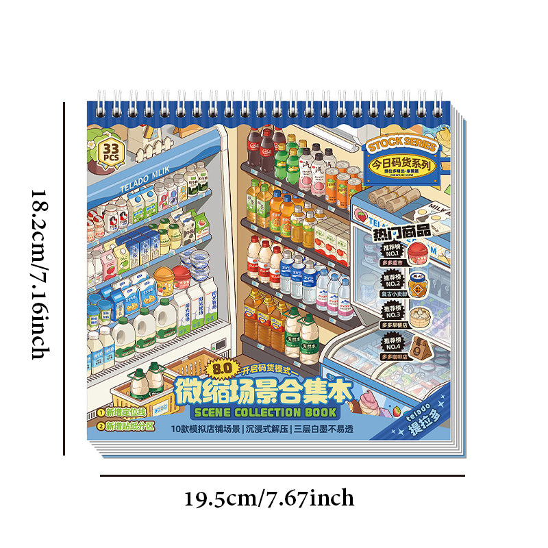 Sticker 3D escenario Market