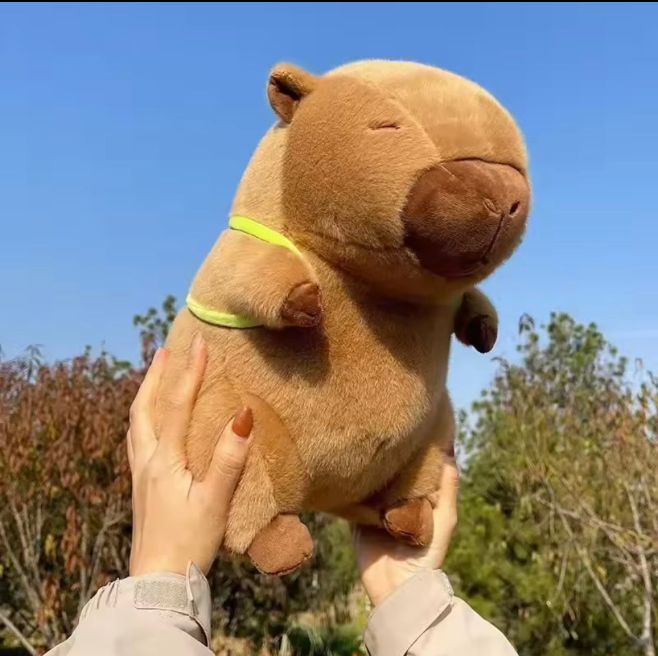 Peluche Capibara con Mochila de Tortuga