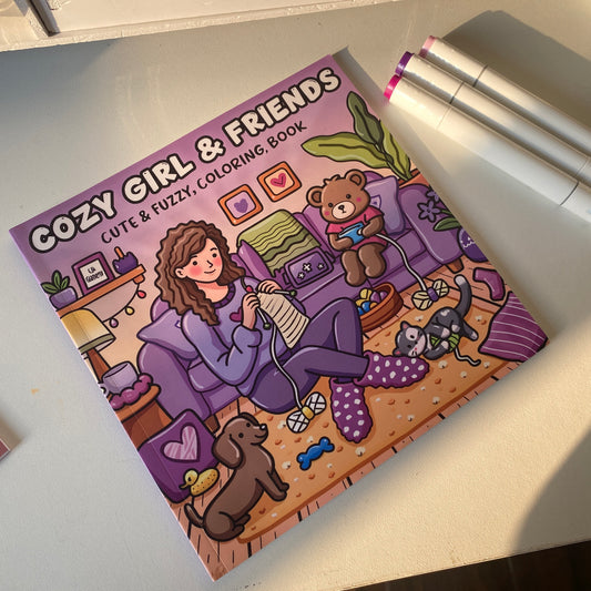 Libro para colorear- Cozy Girl & Friends
