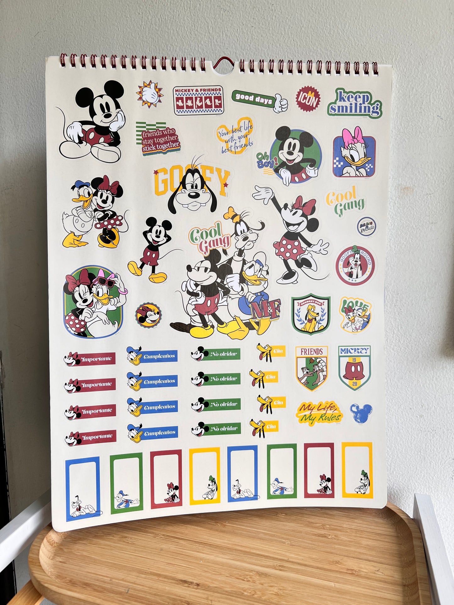 Calendario para pared 2027- Mickey Mouse
