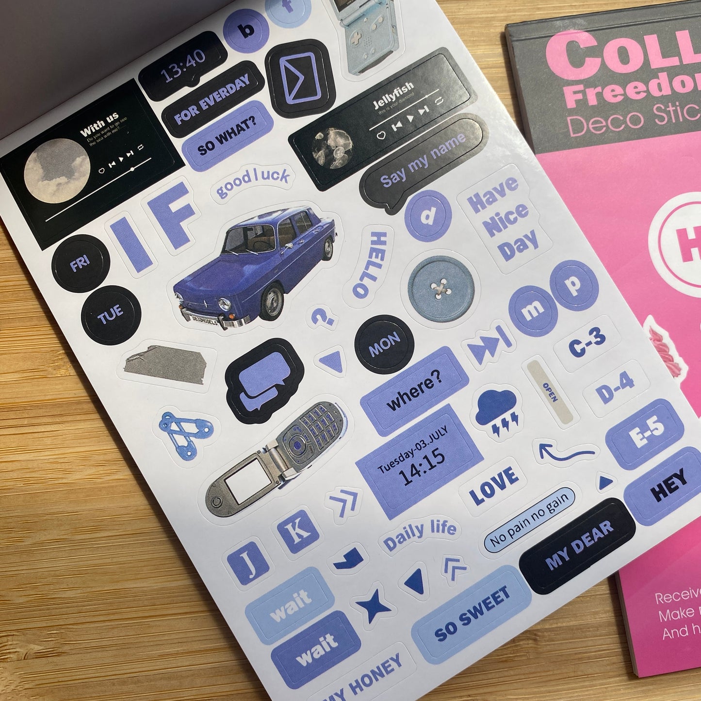 Sticker book collage