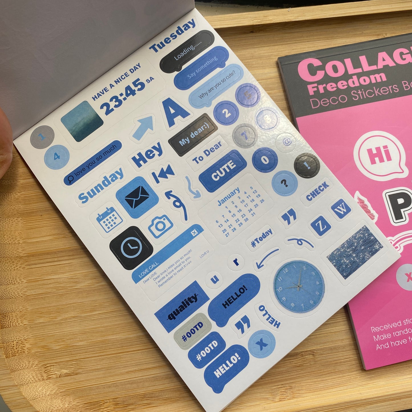 Sticker book collage