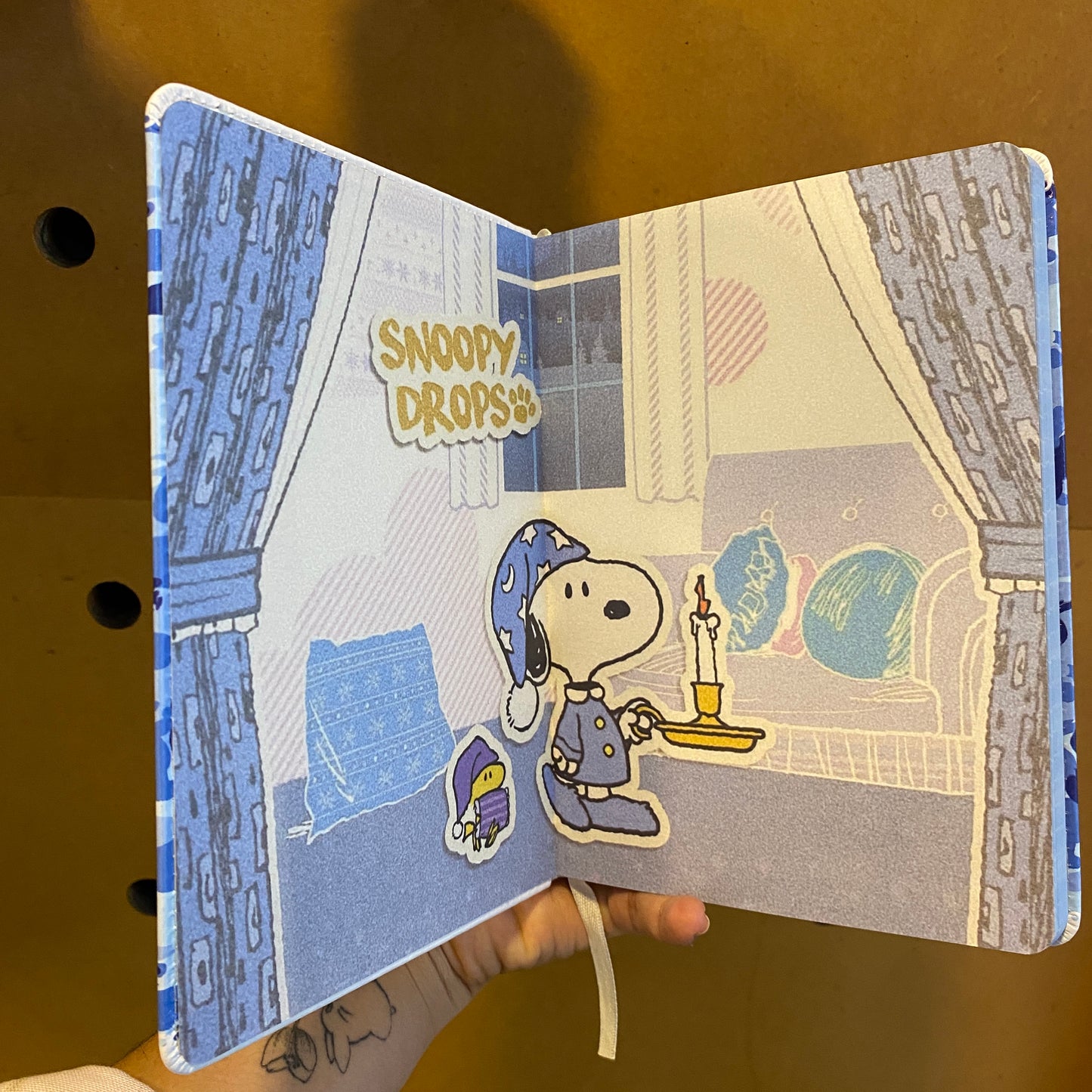 Libreta Acolchada Snoopy azul