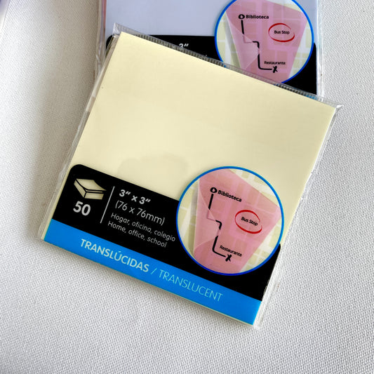 Sticky notes transparente
