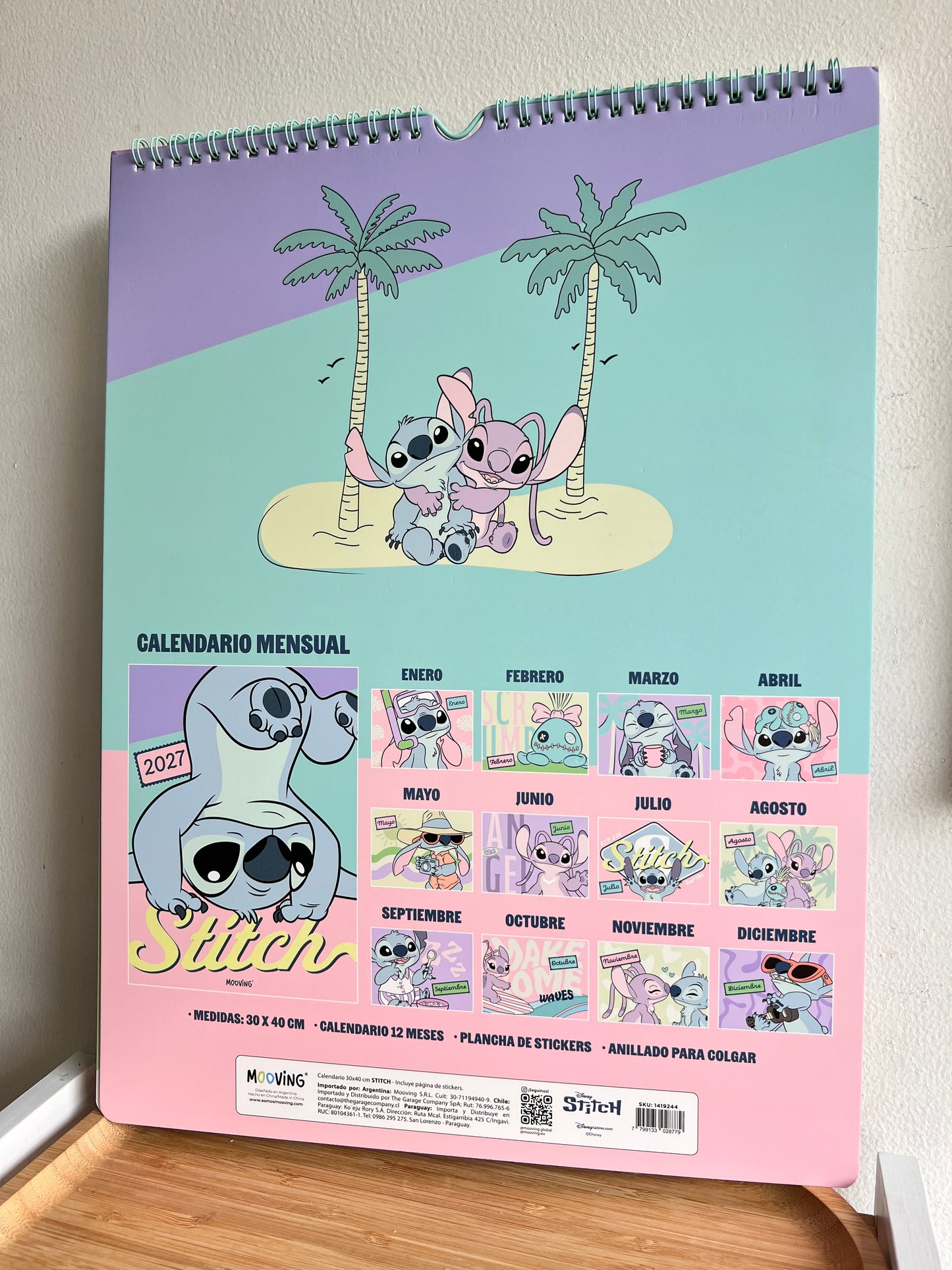 Calendario para pared 2027- STITCH