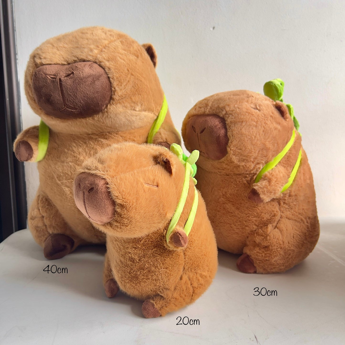 Peluche Capibara con Mochila de Tortuga