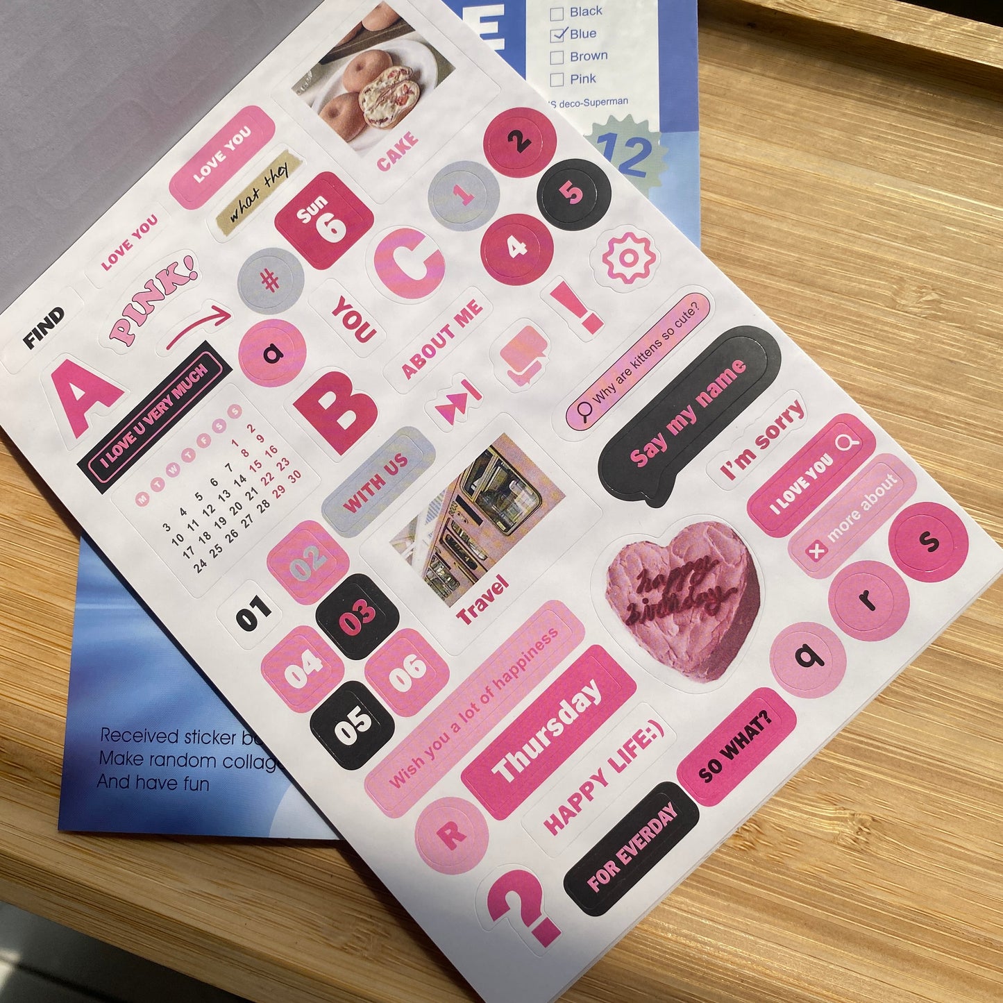 Sticker book collage