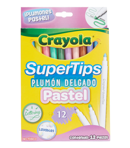 Crayola Supertips pastel 12