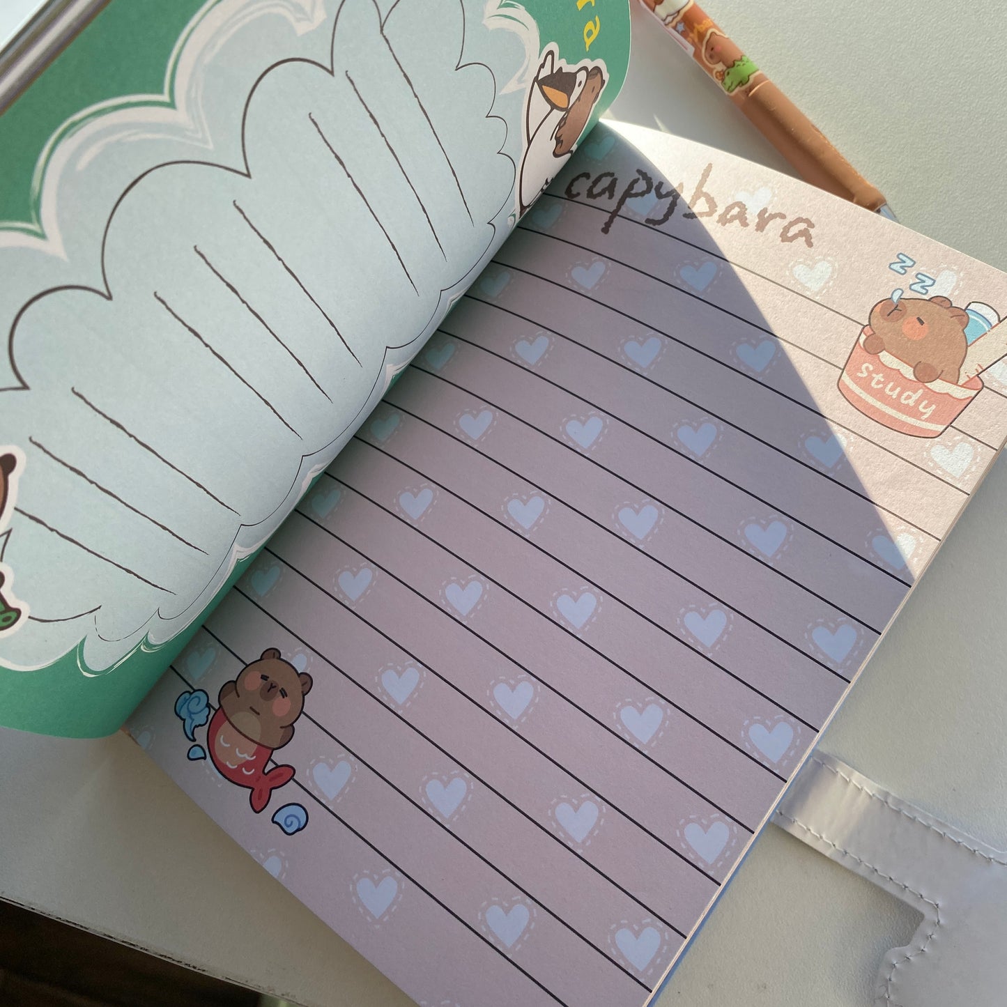 Libreta acolchada Capibara aleatorio