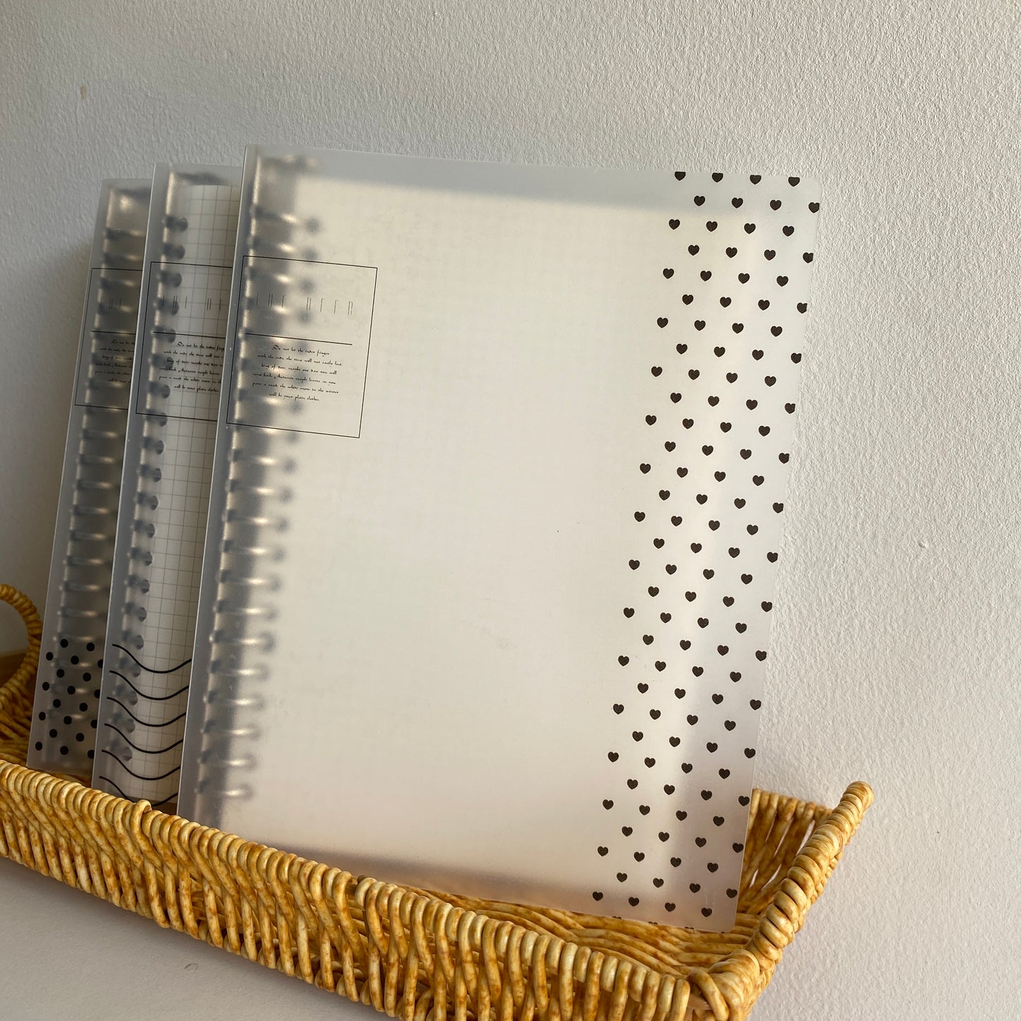 Binder notebook A5 semi transparente