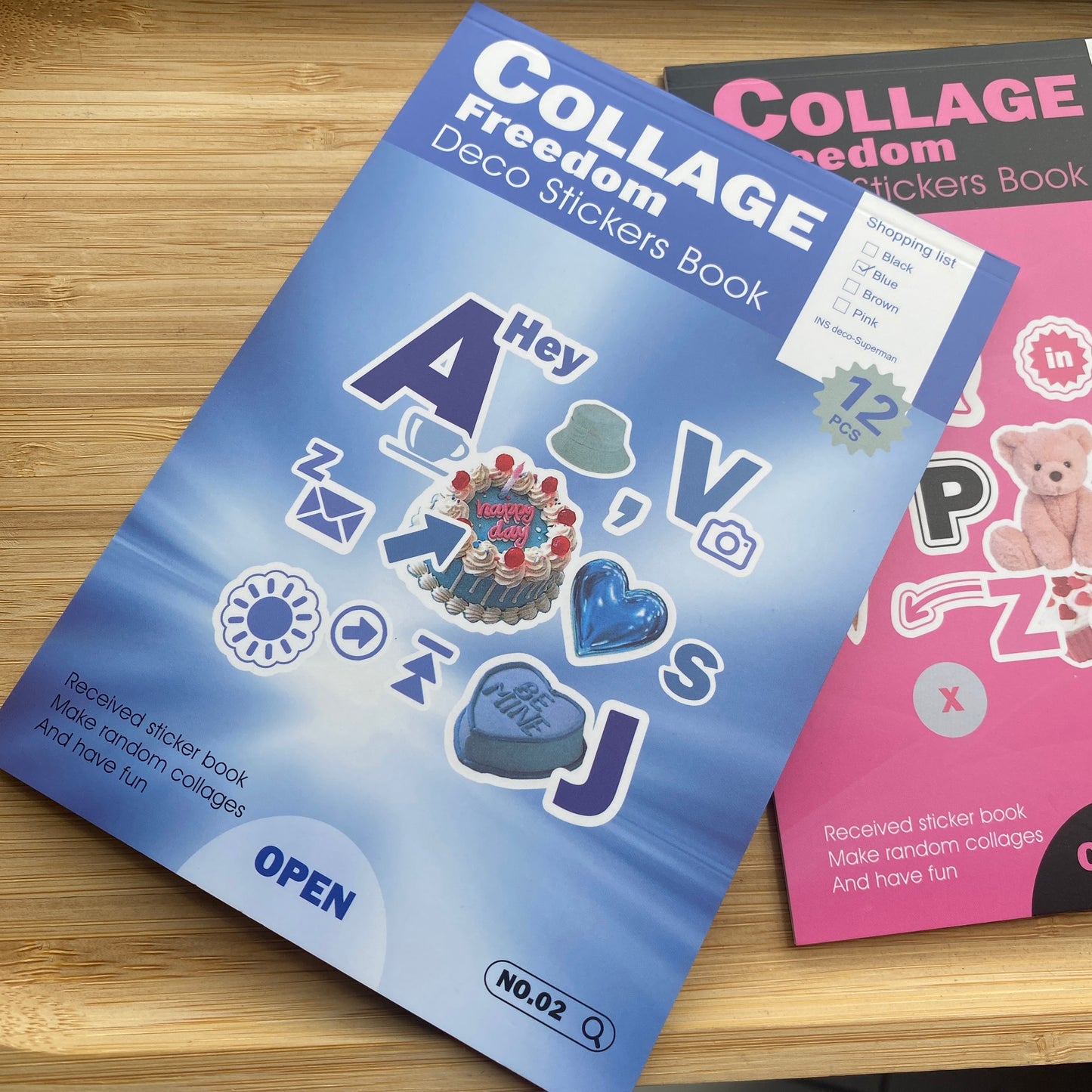 Sticker book collage