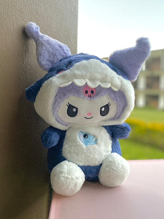Peluche Kuromi tiburón - Sanrio