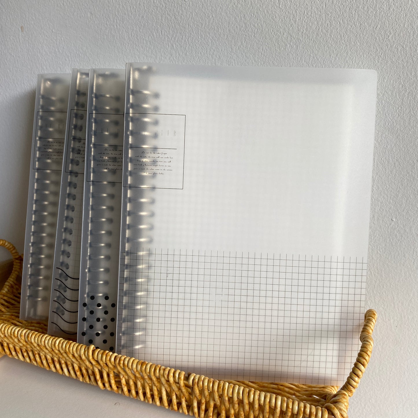Binder notebook A5 semi transparente