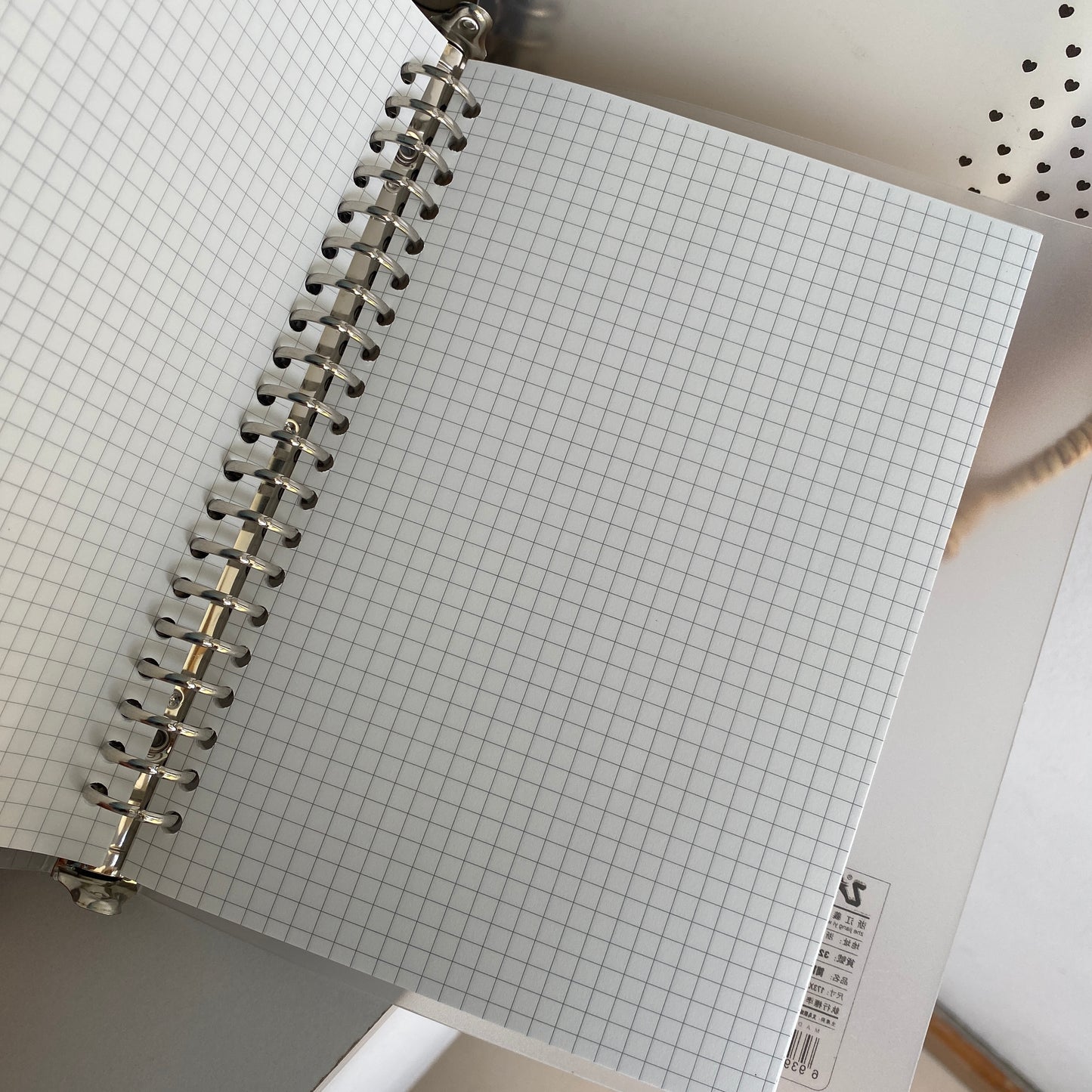 Binder notebook A5 semi transparente