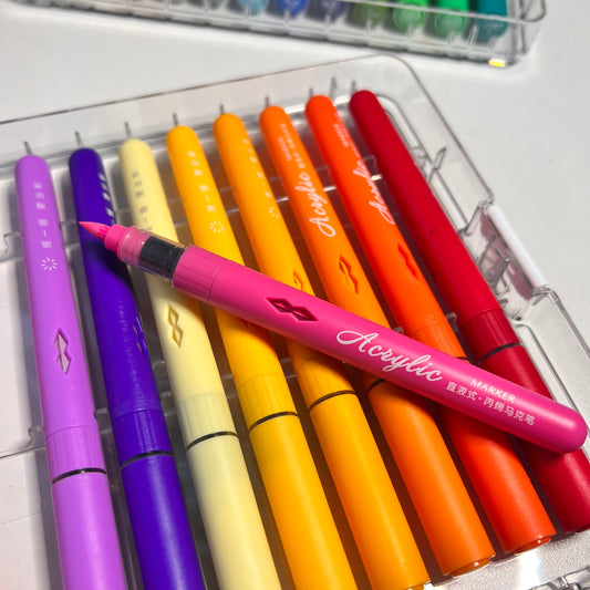 Marcador acrílico punta pincel