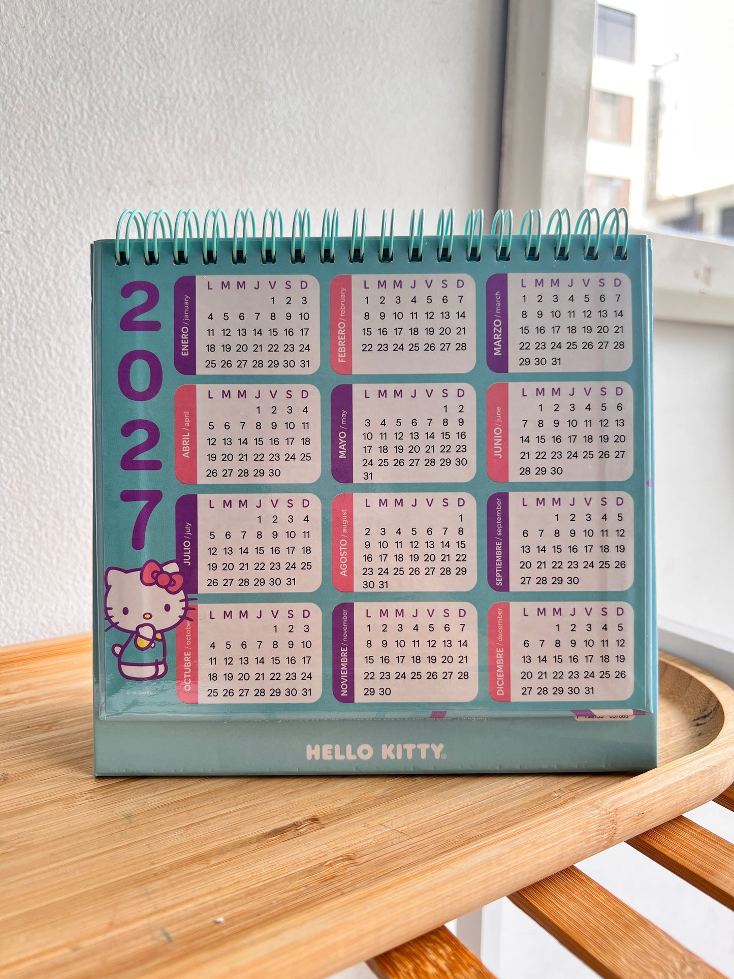Calendario para escritorio Hello Kitty 2027