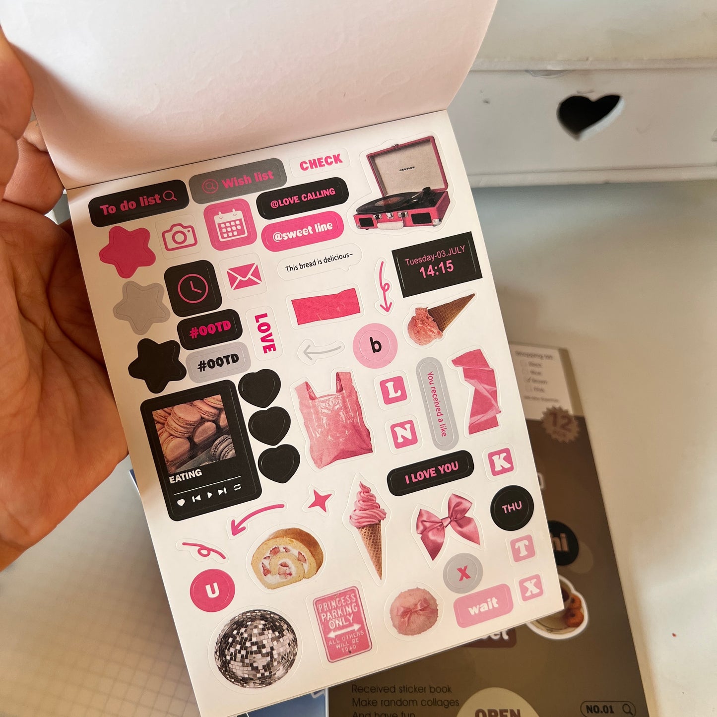 Sticker book collage