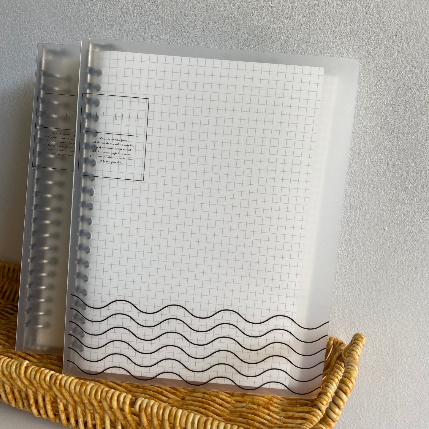 Binder notebook A5 semi transparente