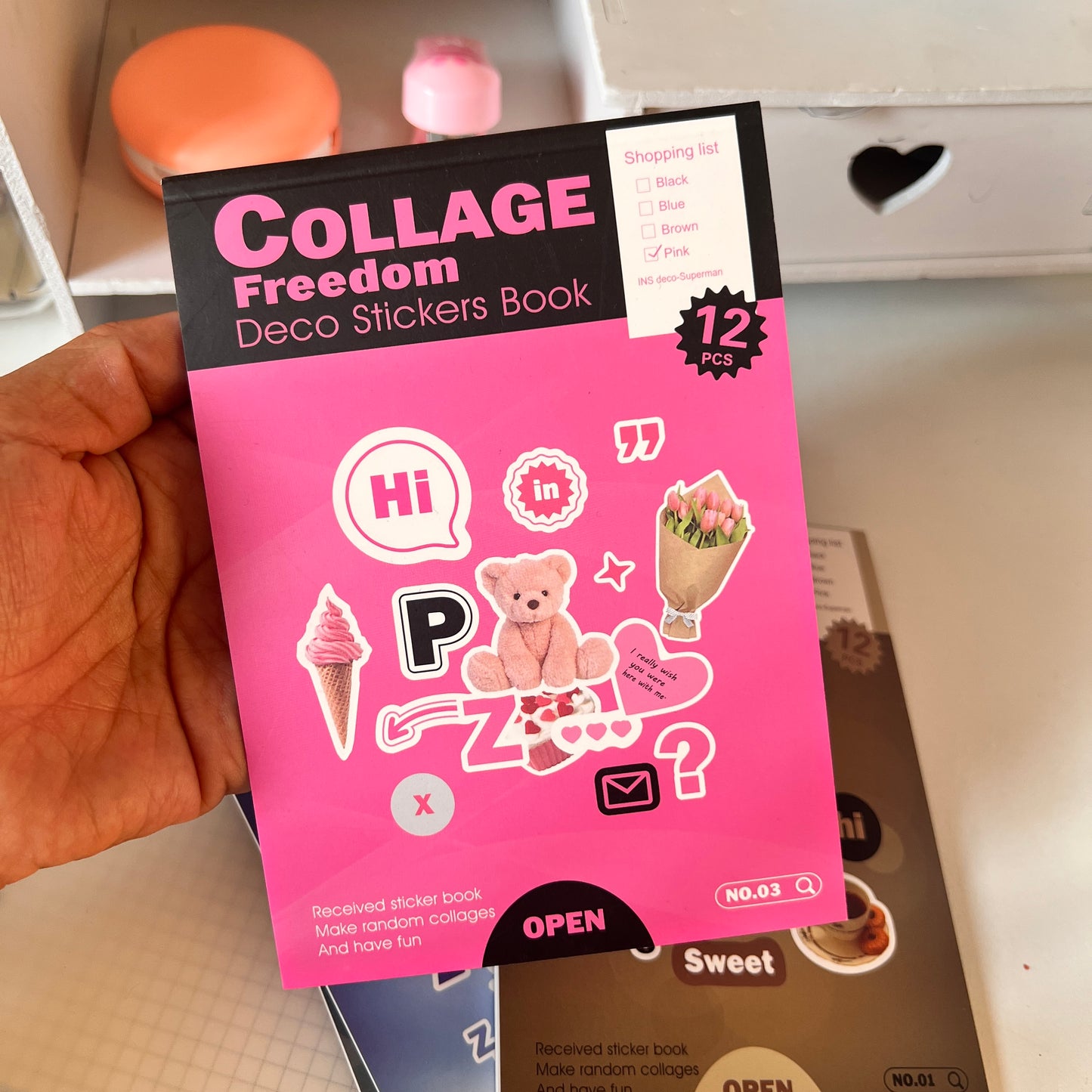 Sticker book collage
