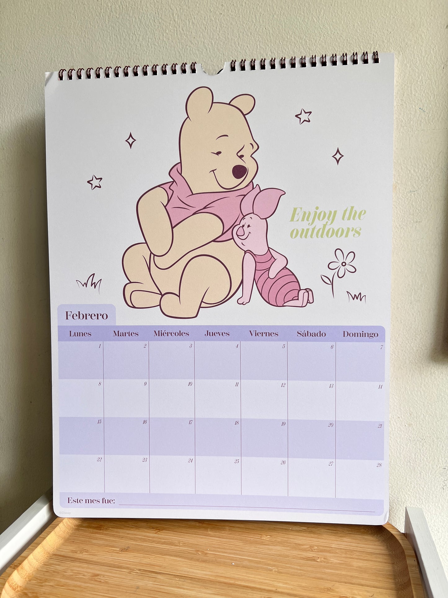 Calendario para pared 2027- Winnie Pooh