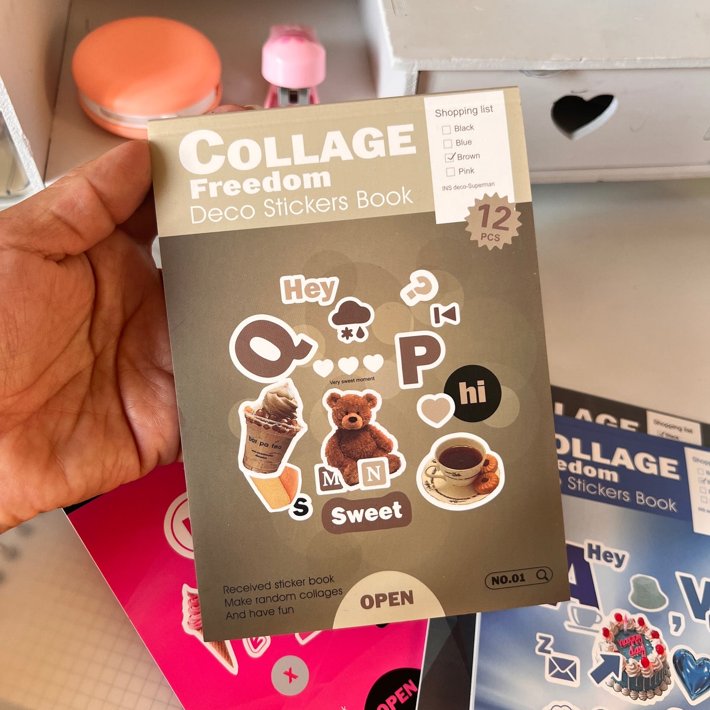 Sticker book collage