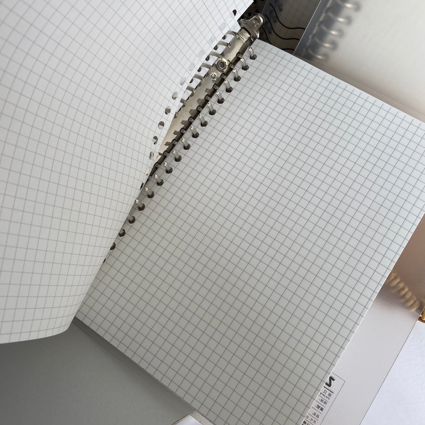 Binder notebook A5 semi transparente
