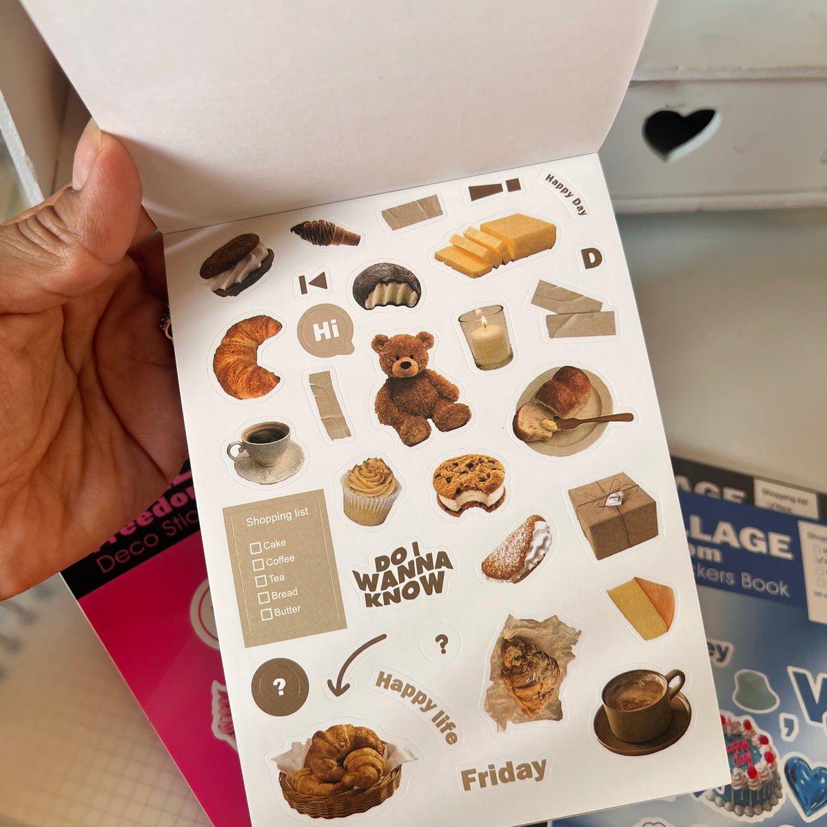 Sticker book collage