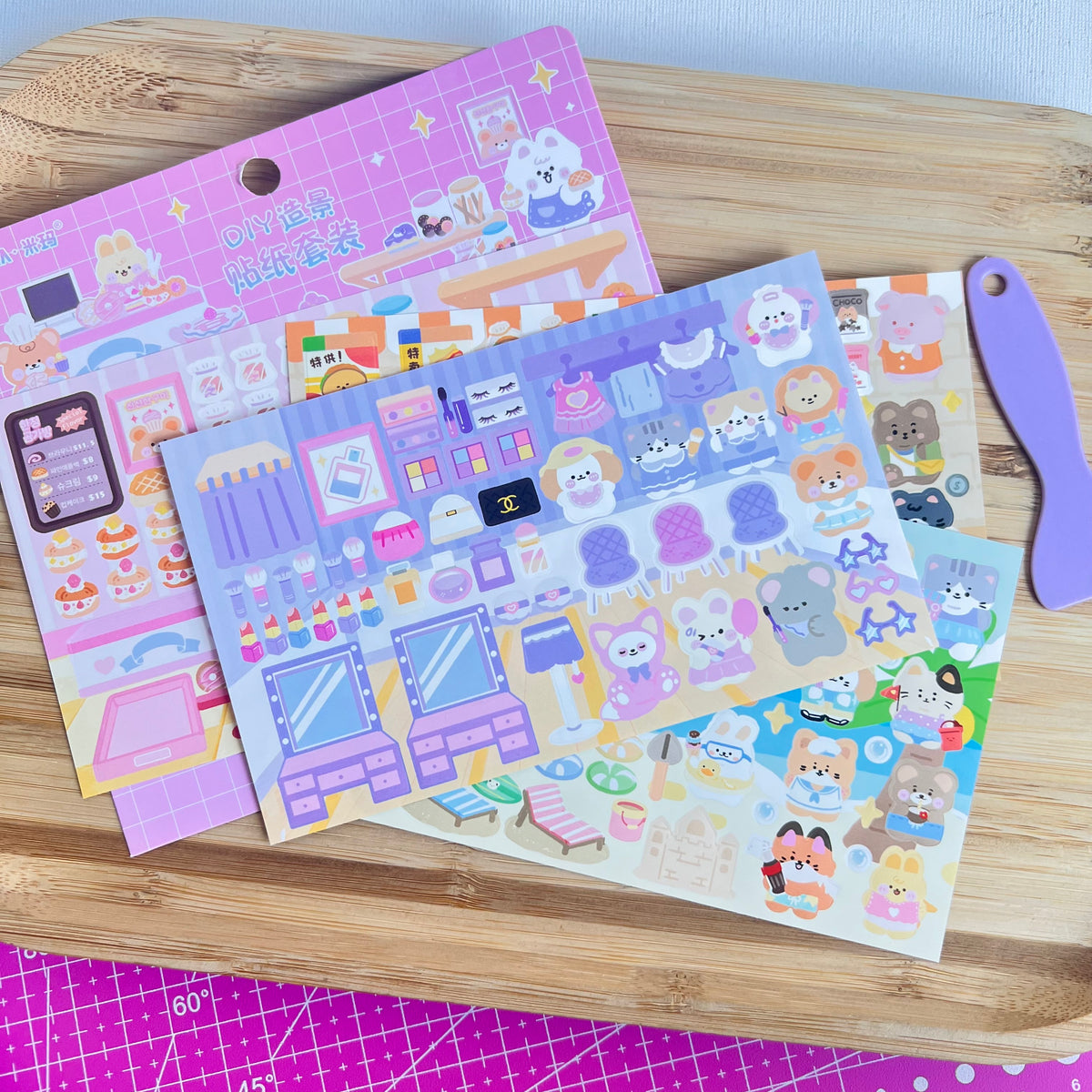 Stickers con escenarios Bunny