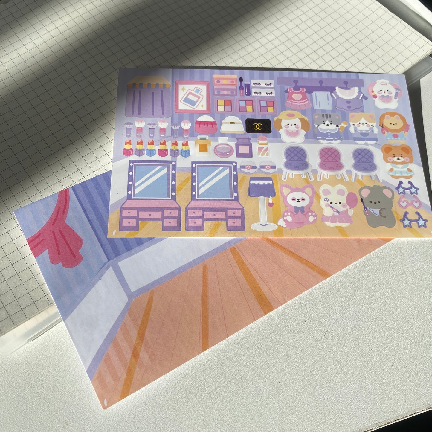 Stickers con escenarios Tiendita