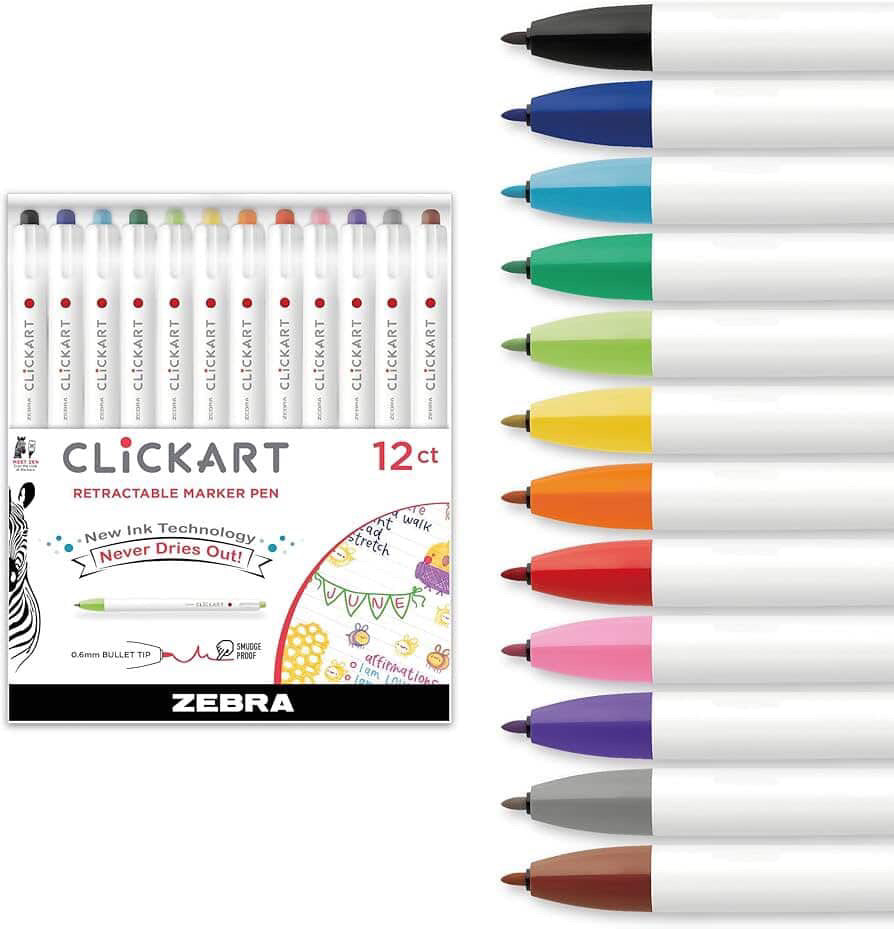 Marcador Click art - Zebra