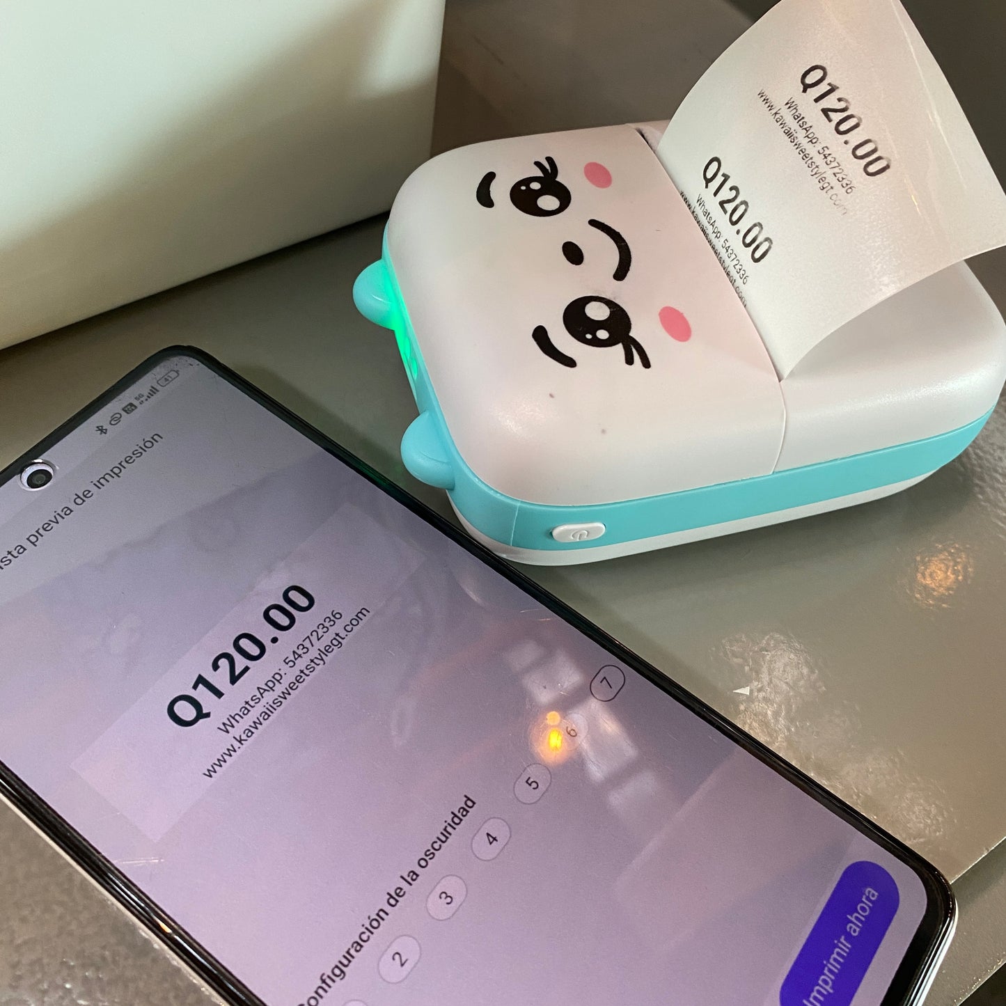 Rollo adhesivo transparente para mini impresora