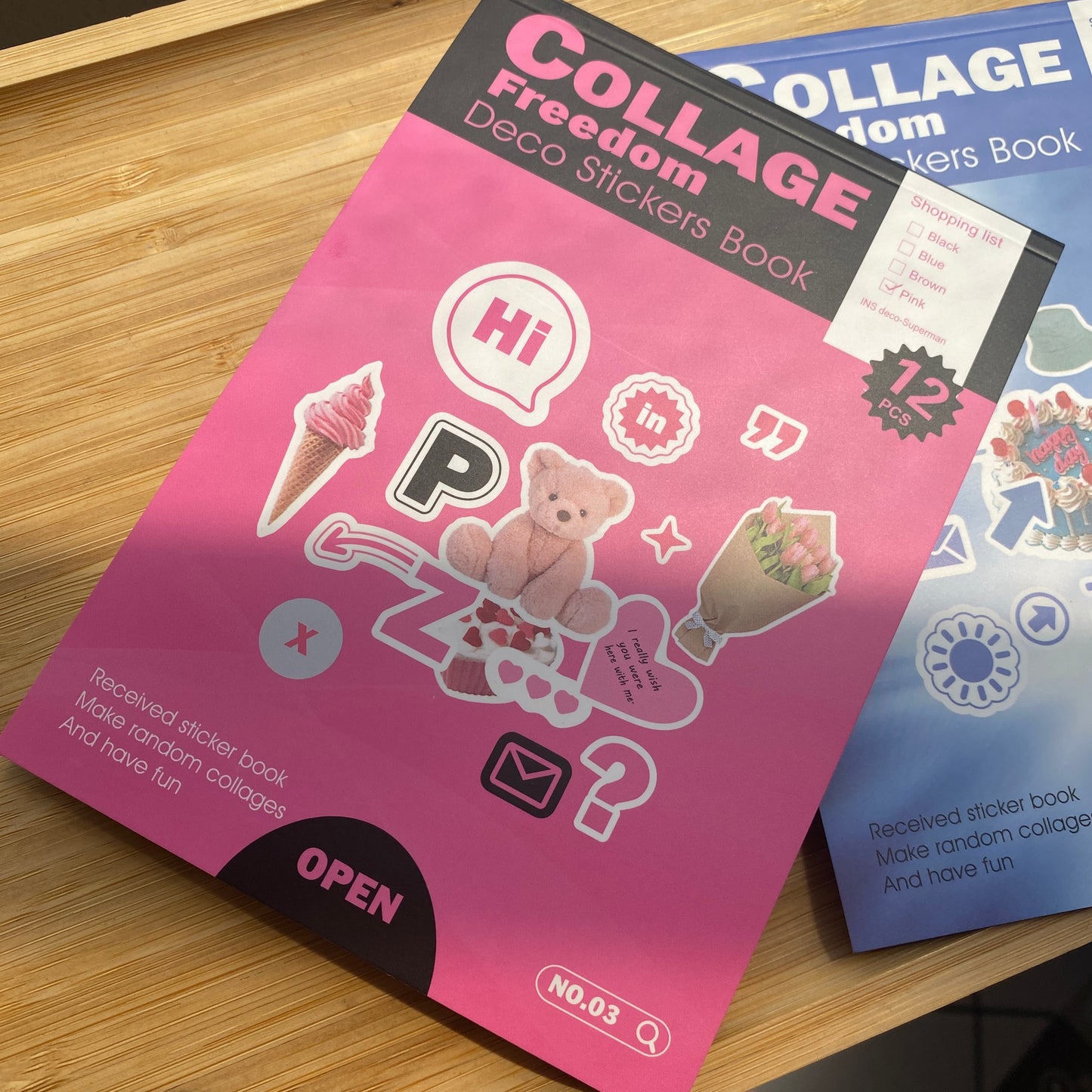 Sticker book collage