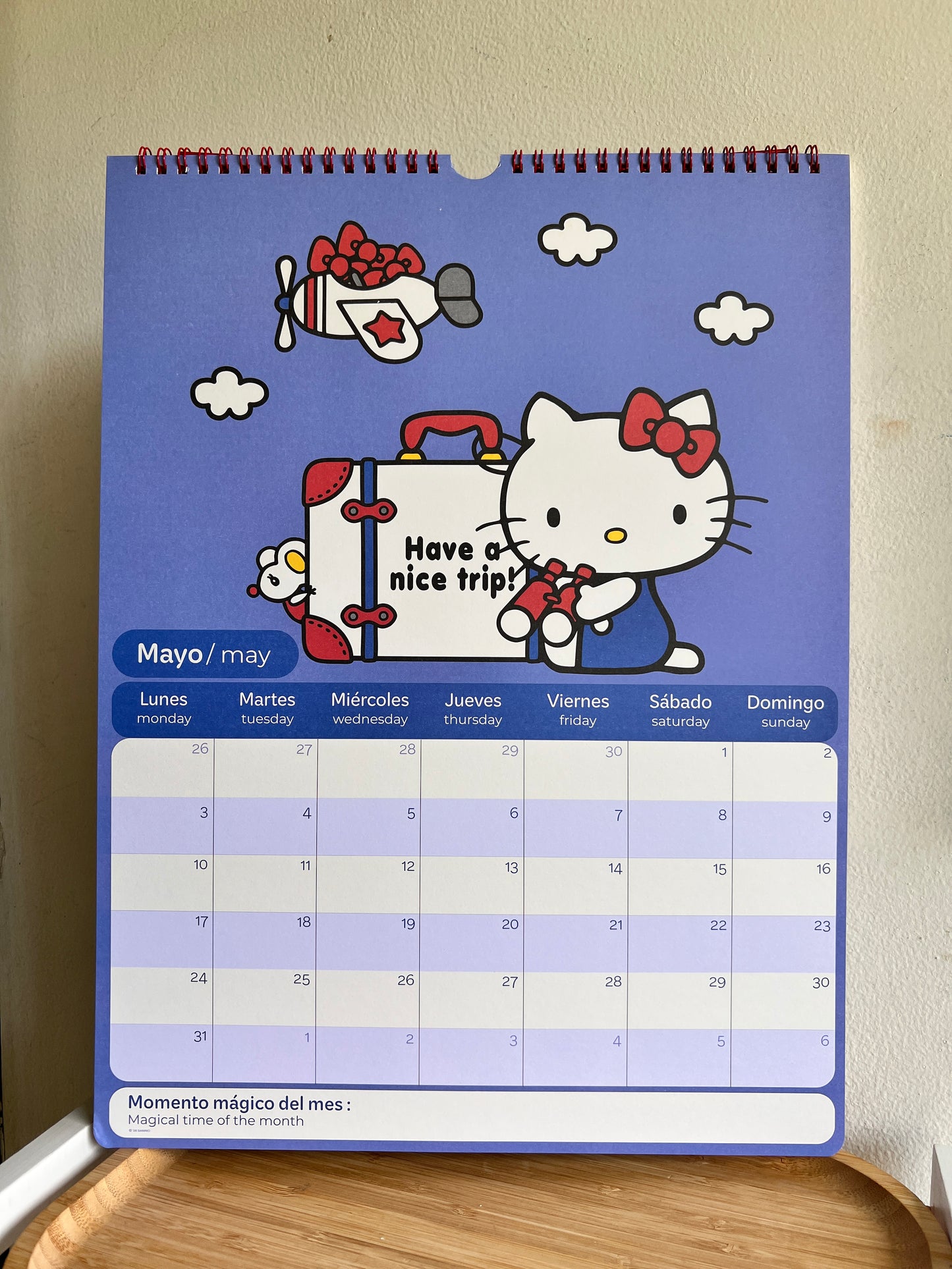 Calendario para pared 2027- Hello Kitty