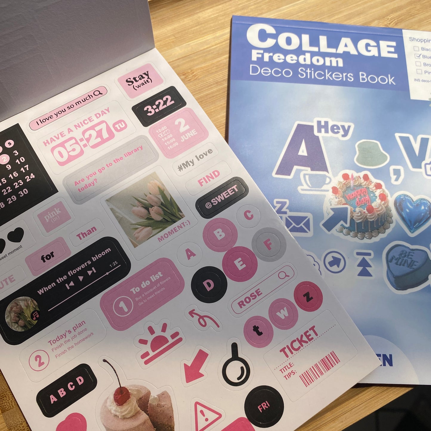 Sticker book collage