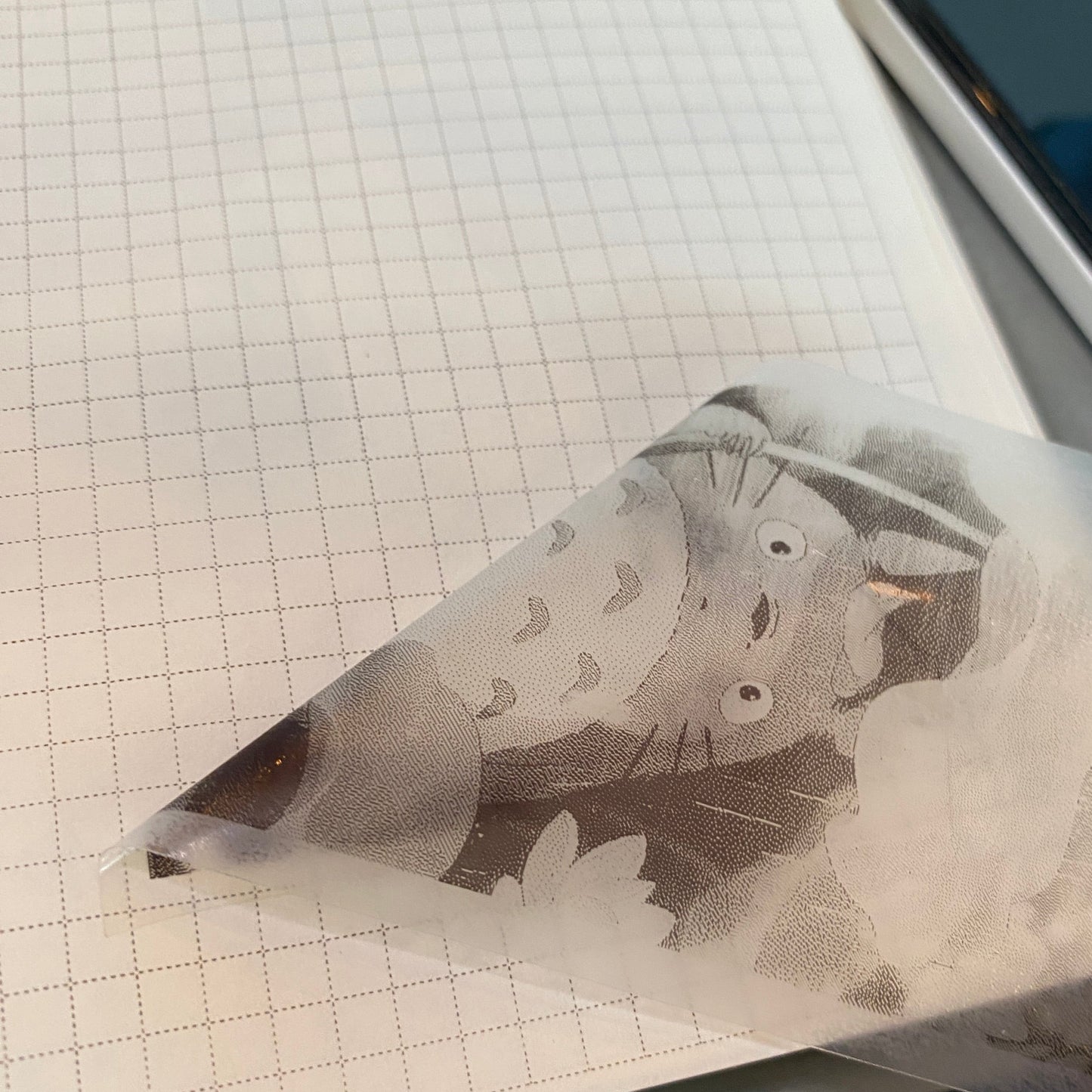 Rollo adhesivo transparente para mini impresora