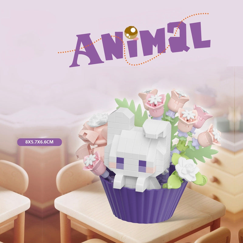 Bloque de construcción cupcake animal