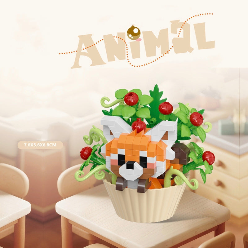 Bloque de construcción cupcake animal