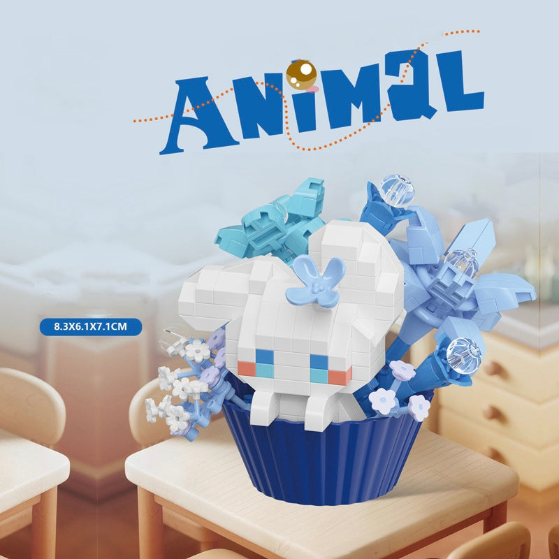 Bloque de construcción cupcake animal