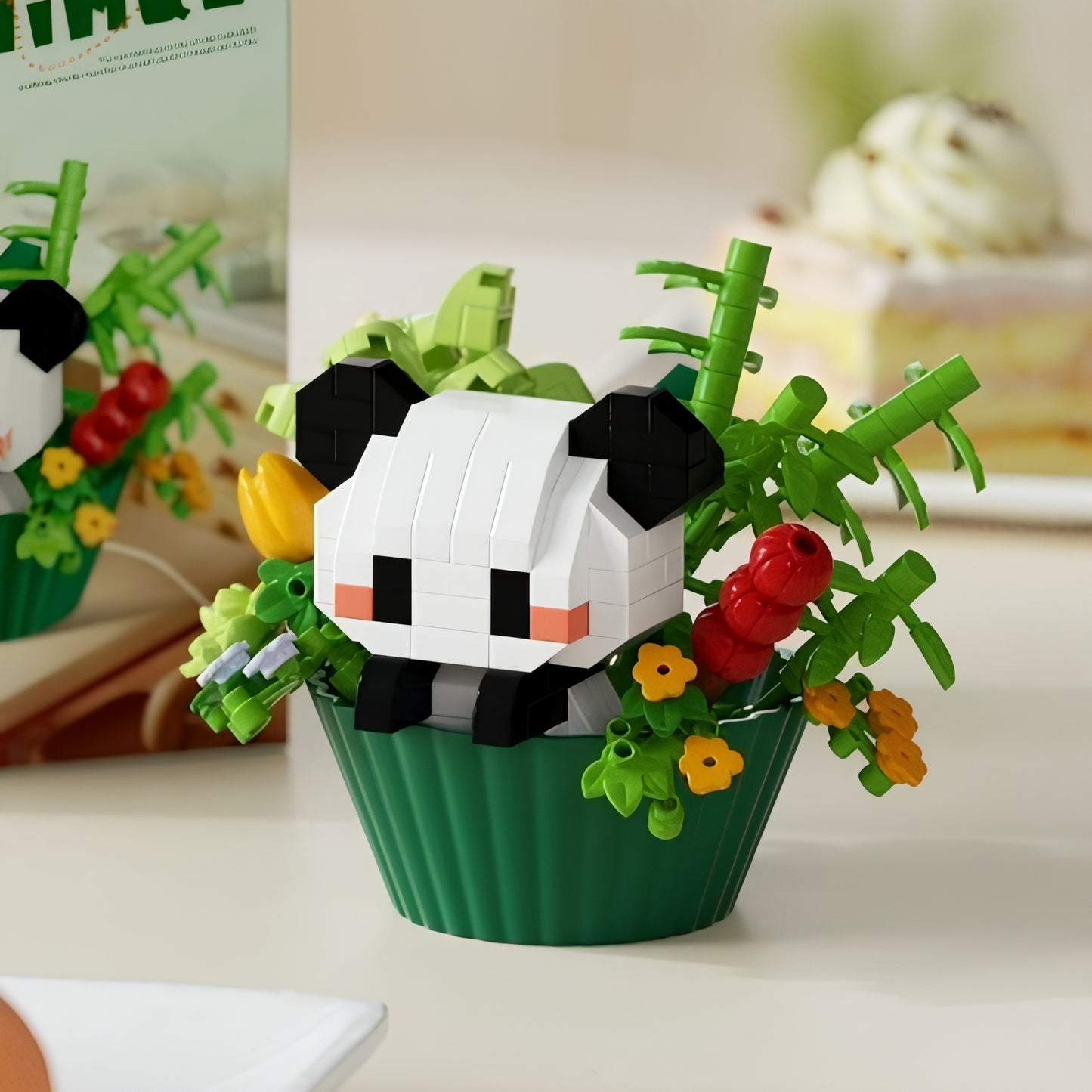 Bloque de construcción cupcake animal
