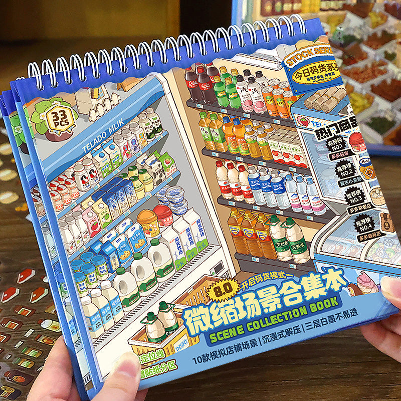 Sticker 3D escenario Market