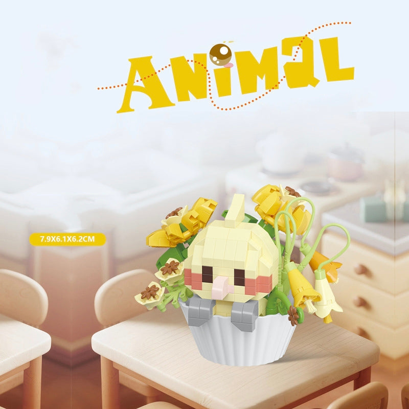 Bloque de construcción cupcake animal